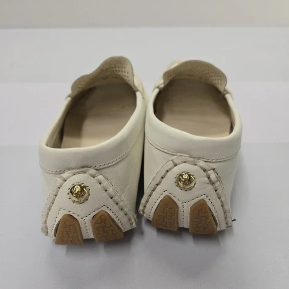 Cole Haan Womens Pinch Weekender Driver Loafers White Perforated Leather 8B - Picture 4 of 6